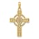 14K Yellow Gold Diamond-cut Celtic Cross Pendant