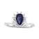 0.80ctw Sapphire and Diamond Ring in 14k White Gold