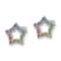 Rhodium Over Sterling Silver Rainbow Crystal Star Post Earrings