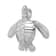 Rhodium Over Sterling Silver Polished and Textured Sea Turtle Slide Pendant