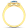 1.15ctw Blue Aquamarine and Diamond 14K Yellow Gold Halo Ring