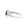 14K White Gold Round Tanzanite and Diamond Ring, 1.41ctw