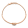 14k Rose Gold and Rhodium Over 14k Rose Gold Polished Diamond Love Knot Bracelet