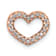 14k Rose Gold Diamond Heart Chain Slide Pendant