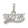 Sterling Silver Cubic Zirconia Polished Mom Pendant