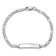 Rhodium Over 14k White Gold Semi-Solid Polished Figaro Link ID Bracelet