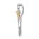 14K Two-tone Textured 1/20ct. Diamond Infinity with Heart Chain Slide Pendant