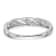 Rhodium Over 14K White Gold Diamond Trio Men's Wedding Band 0.03ctw