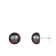 14k White Gold 9-10mm Black Freshwater Pearl Stud Earrings