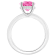 8mm Round Pink Topaz With Diamond Accents Rhodium Over Sterling Silver
Hidden Halo Ring