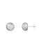 14k White Gold 9-10mm Gray Freshwater Pearl Stud Earrings