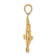 14k Yellow Gold 3D Textured Flounder Fish Charm