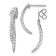 Rhodium Over 14K White Gold Lab Grown Diamond Front and Back Post Dangle Earrings