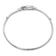 Rhodium Over 14k White Gold Polished Diamond Oval Buckle Hinged Bangle