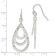 Sterling Silver Polished and Diamond-cut Triple Teardrop Dangle Earrings