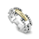 Paperclip Design Open Ring In Sterling Silver And 18K Gold