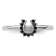 Rhodium Over Sterling Silver Stackable Expressions Diamond Horseshoe
Ring 0.11ctw
