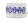 Rhodium Over Sterling Silver Oval Tanzanite and White Zircon Ring 2.22ctw