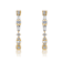 CZ Pave C-Hoop Earrings In 14K Gold Over Sterling Silver