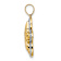 14k Two-tone Gold Diamond-Cut Starfish Pendant