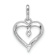 Rhodium Over 14k White Gold Cubic Zirconia Heart Pendant