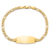 14k Yellow Gold Oval ID Figaro Link Bracelet