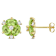 Peridot and Diamond 14K Yellow Gold Earrings 3.04ctw