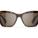 Chanel Dark Havana w Leather Arm Detail and "CC" Logo Frame /
Brown Lens Sunglasses