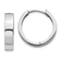 Rhodium Over 14k White Gold 9/16" Round Hinged Hoop Earrings