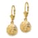 14k Yellow Gold Polished Sand Dollar Dangle Earrings