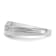 Rhodium Over 10K White Gold Men's Polished, Satin and Grooved 5-Stone
Diamond Ring