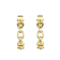 Chain Link C-Hoop Earrings In 14K Gold Over Brass