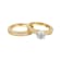 White Cubic Zirconia 18k Yellow Gold Over Sterling Silver Ring With Band 3.63ctw