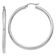 Rhodium Over 14k White Gold Polished 1 15/16" Tube Hoop Earrings