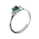 0.34ctw Emerald and Diamond Ring in 14k White Gold