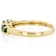 Chrome Diopside Three-Stone Ring In 18K Gold Over Sterling Silver 0.95ctw