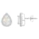 7x5mm Pear Shape Created Opal And Created White Sapphire 10k White Gold
Halo Stud Earrings