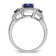 Rhodium Over Sterling Silver Polished Fancy Blue/Purple/White Cubic
Zirconia Ring