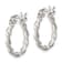Sterling Silver Satin Twisted 2mm Hoop Earrings