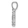 Rhodium Over 14K White Gold Lab Grown Diamond Letter H Initial Pendant