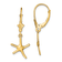 14k Yellow Gold Mini Dancing Starfish Dangle Earrings
