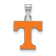 Sterling Silver Rhodium-plated LogoArt University of Tennessee Small
Enamel Pendant