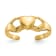 14K Yellow Gold Polished Claddagh Toe Ring