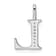 14K White Gold Diamond Letter L Initial Pendant
