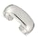 Sterling Silver Solid Polished Plain Cuff Bracelet