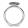 Rhodium Over Sterling Silver Stackable Expressions Marcasite Peace Sign Ring