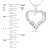 0.40ctw Diamond Heart Pendant with chain in 14k White Gold