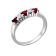 0.55ctw Ruby and Diamond Band Ring in 14k White Gold