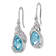 Rhodium Over Sterling Silver Polished Cubic Zirconia Mermaid Dangle Earrings