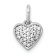 Rhodium Over 14k White Gold Diamond Heart Pendant